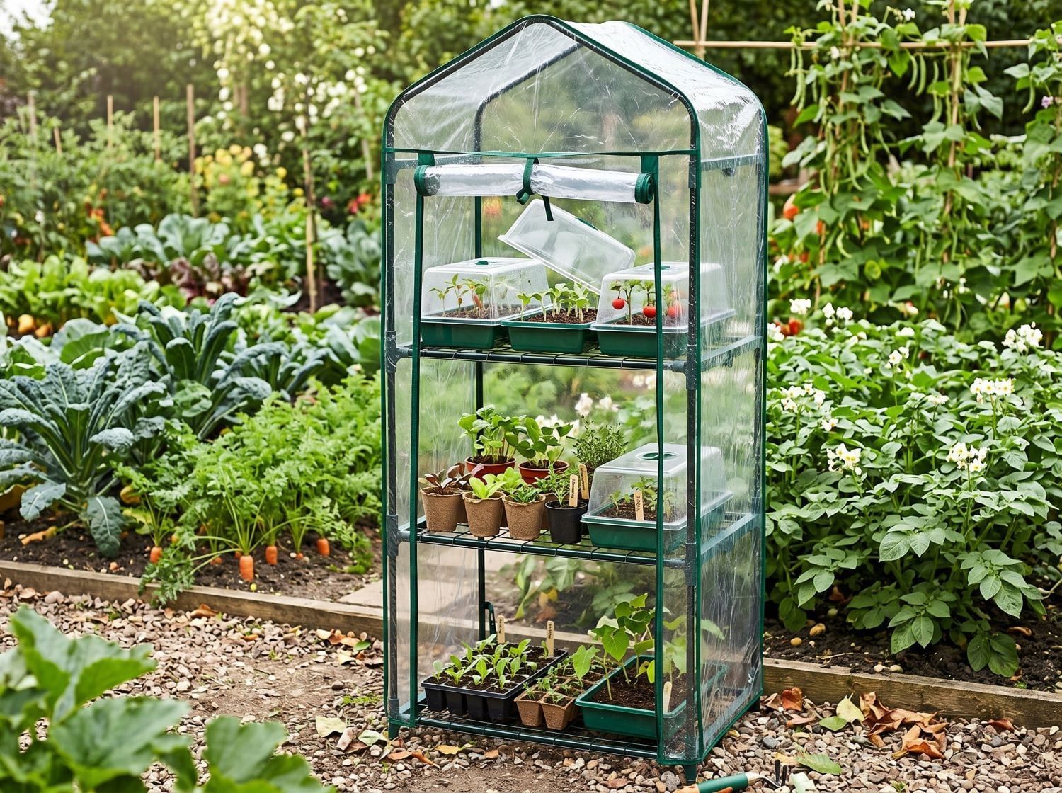 Pařeniště s policemi - ideální pro balkon a malou zahradu