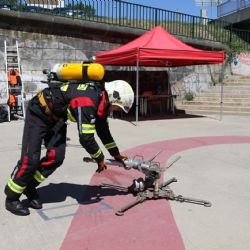 Hasičské TFA v Plzni změnilo trasu. Závodníci dobývali 15 pater Bohemky