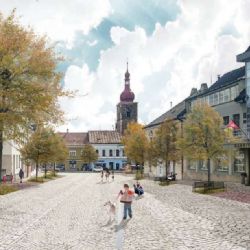 Přibyslav upravuje návrh Bechyňova náměstí, řeší dopravu, parkování i veřejný prostor
